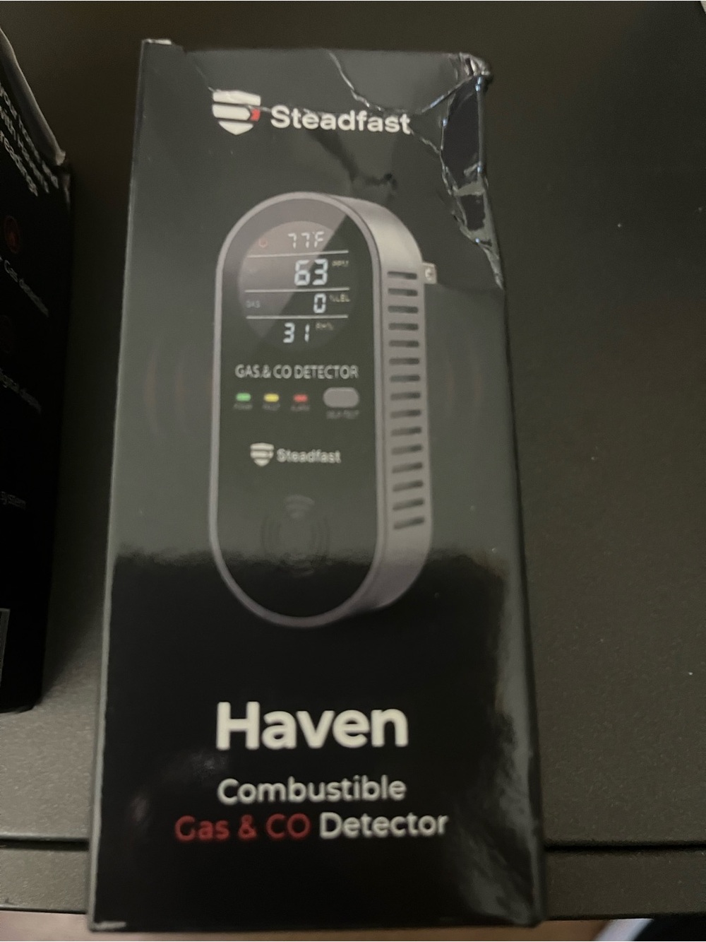 Steadfast Haven Black Combustible Gas & CO Detector